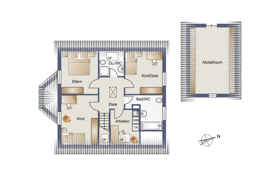 Dachgeschoss - Ein Platz zum Wohlfühlen – gepflegtes Einfamilienhaus nahe der Nordsee