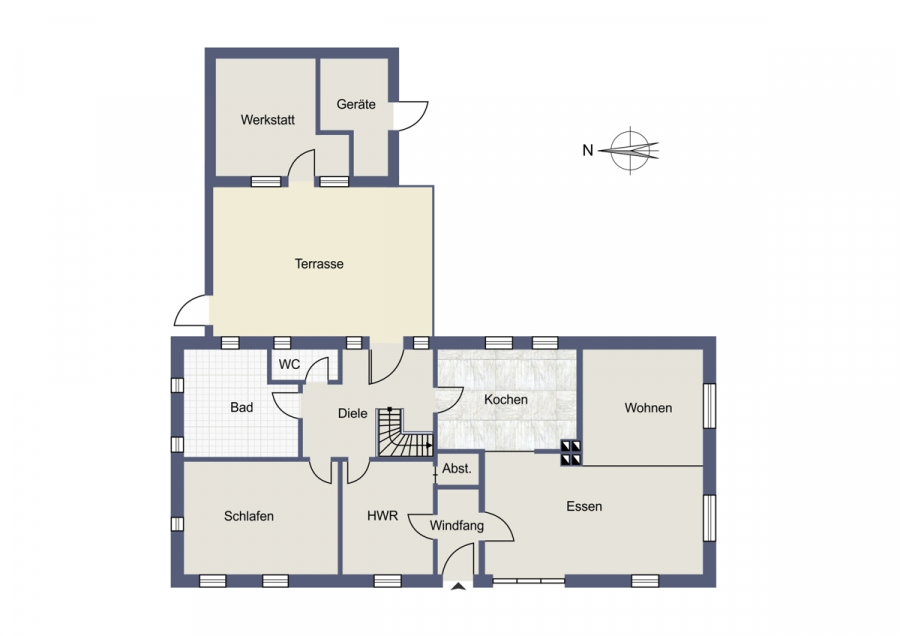 Erdgeschoss - Kernsaniertes Schmuckstück mit großem Grundstück an der Nordsee!